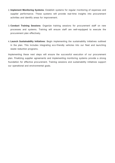Free Car Rental Procurement Plan Template to Edit Online