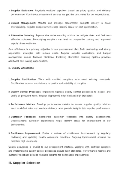 Free Car Rental Procurement Plan Template to Edit Online