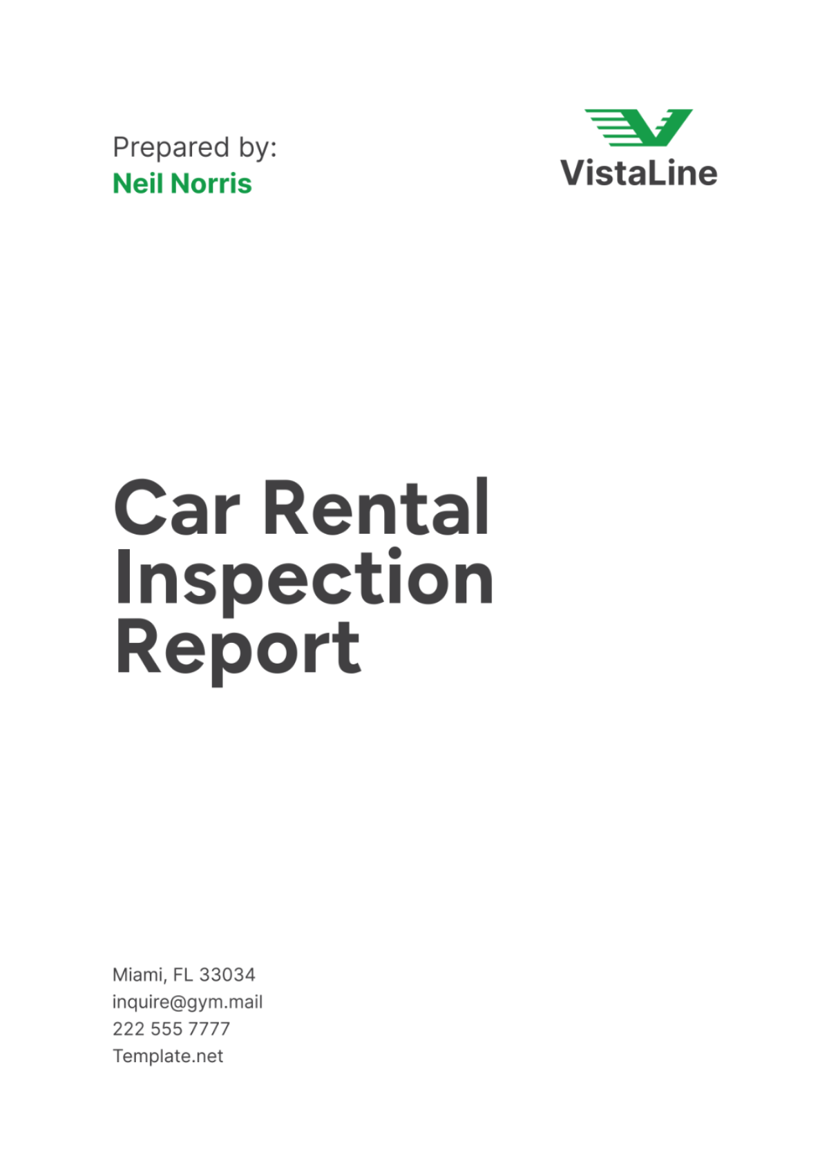 Car Rental Inspection Report Template - Edit Online & Download