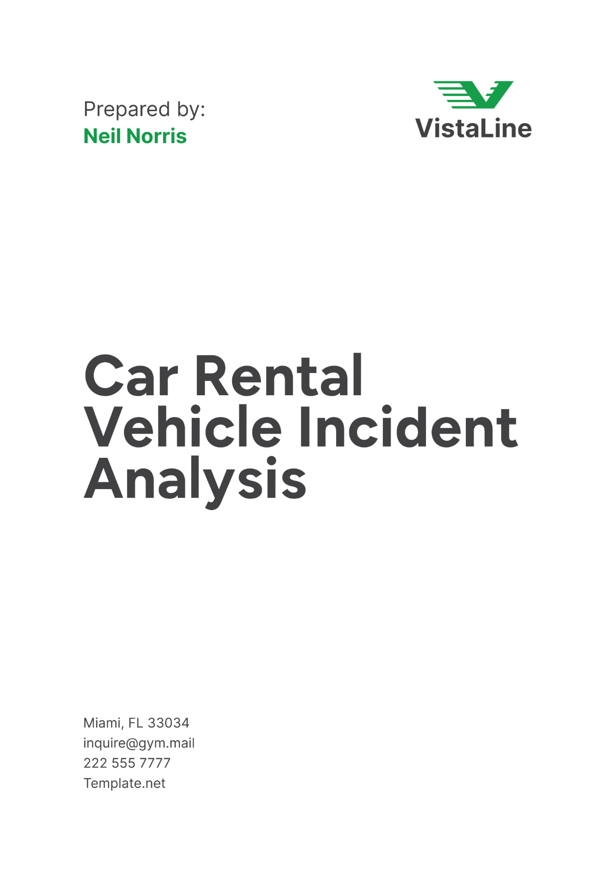 Car Rental Vehicle Incident Analysis Template - Edit Online & Download