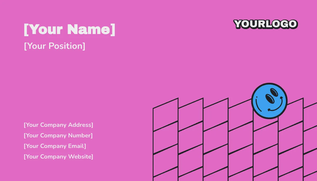 Free Y2K Business Card Template to Edit Online