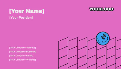 Free Y2K Business Card Template to Edit Online