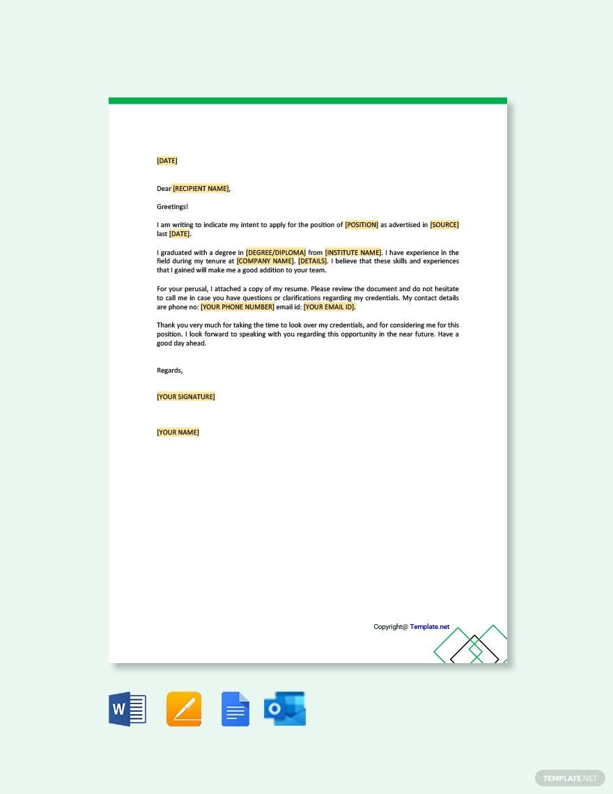 Simple Letter of Intent Template