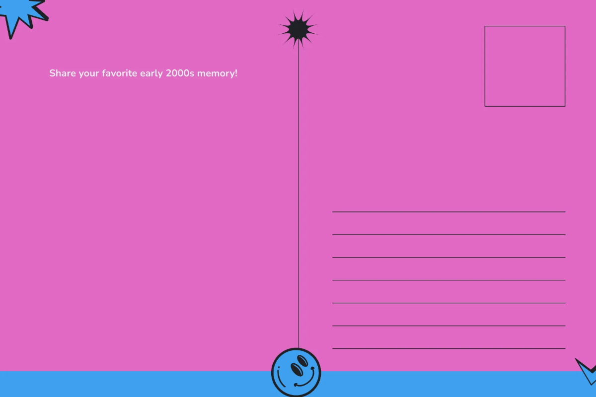 Free Y2K Post Card Template to Edit Online