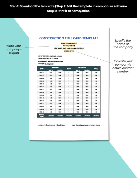 construction time card app