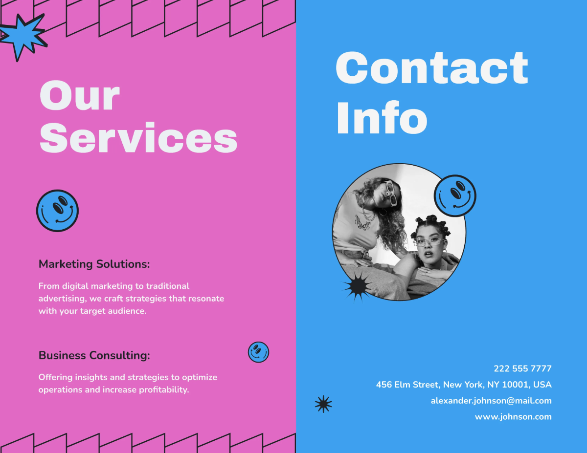 Free Y2K Brochure Template to Edit Online