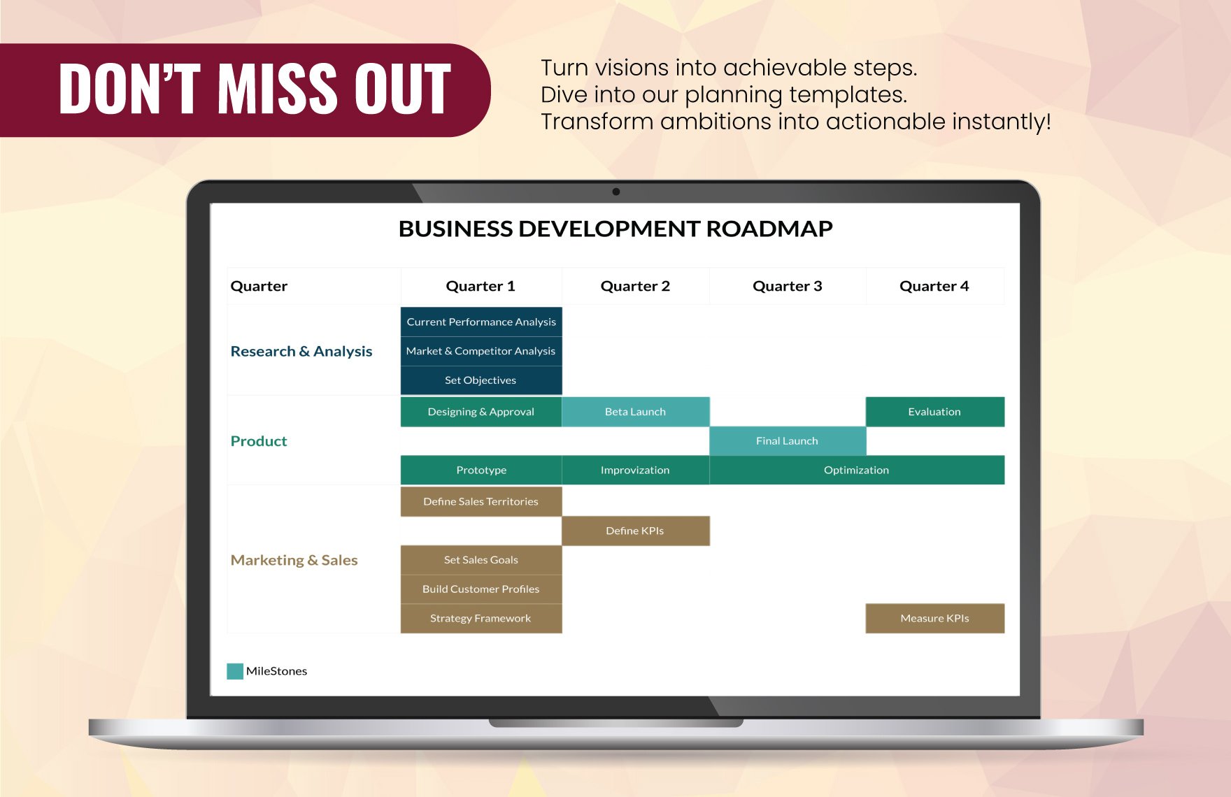 Business Development Plan Roadmap Template