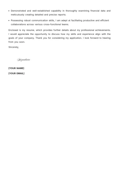 Free General Ledger Accountant Cover Letter to Edit Online