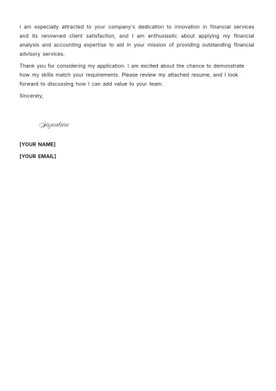 Free Public Accountant Cover Letter to Edit Online