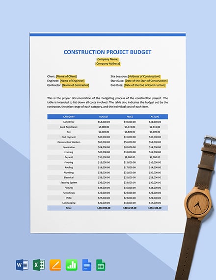 construction budget software for mac