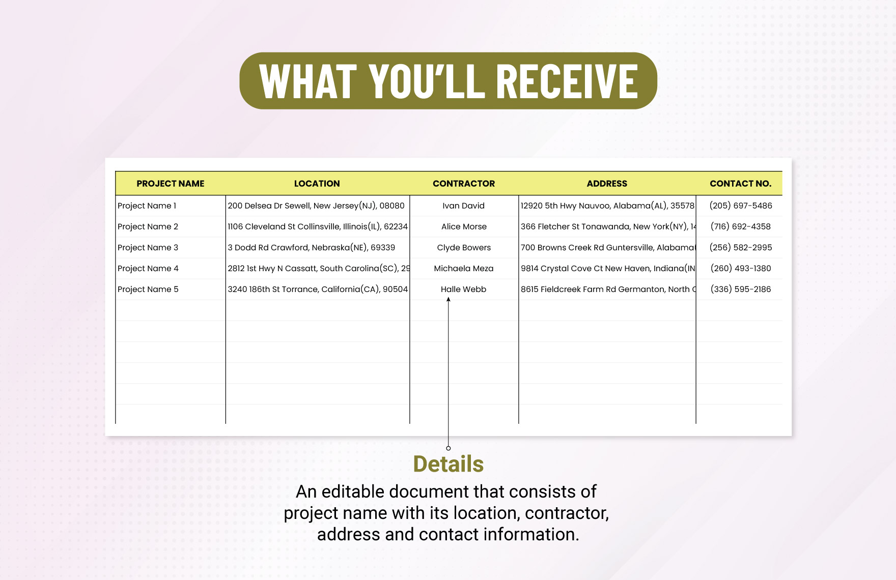 Construction Contract Change Orders Template