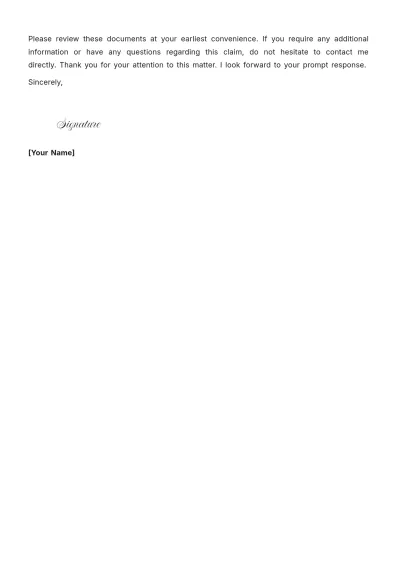 Free Insurance Claim Fax Cover Letter to Edit Online