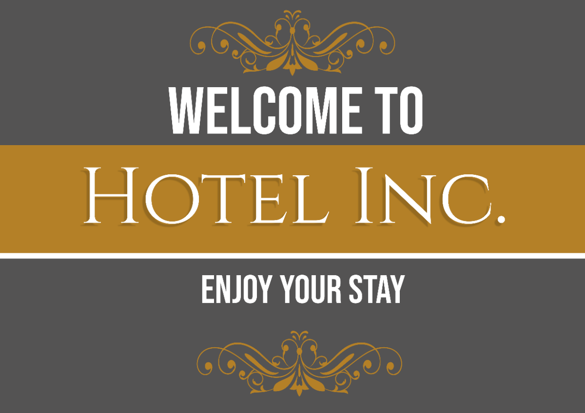 Hotel Welcome Signage