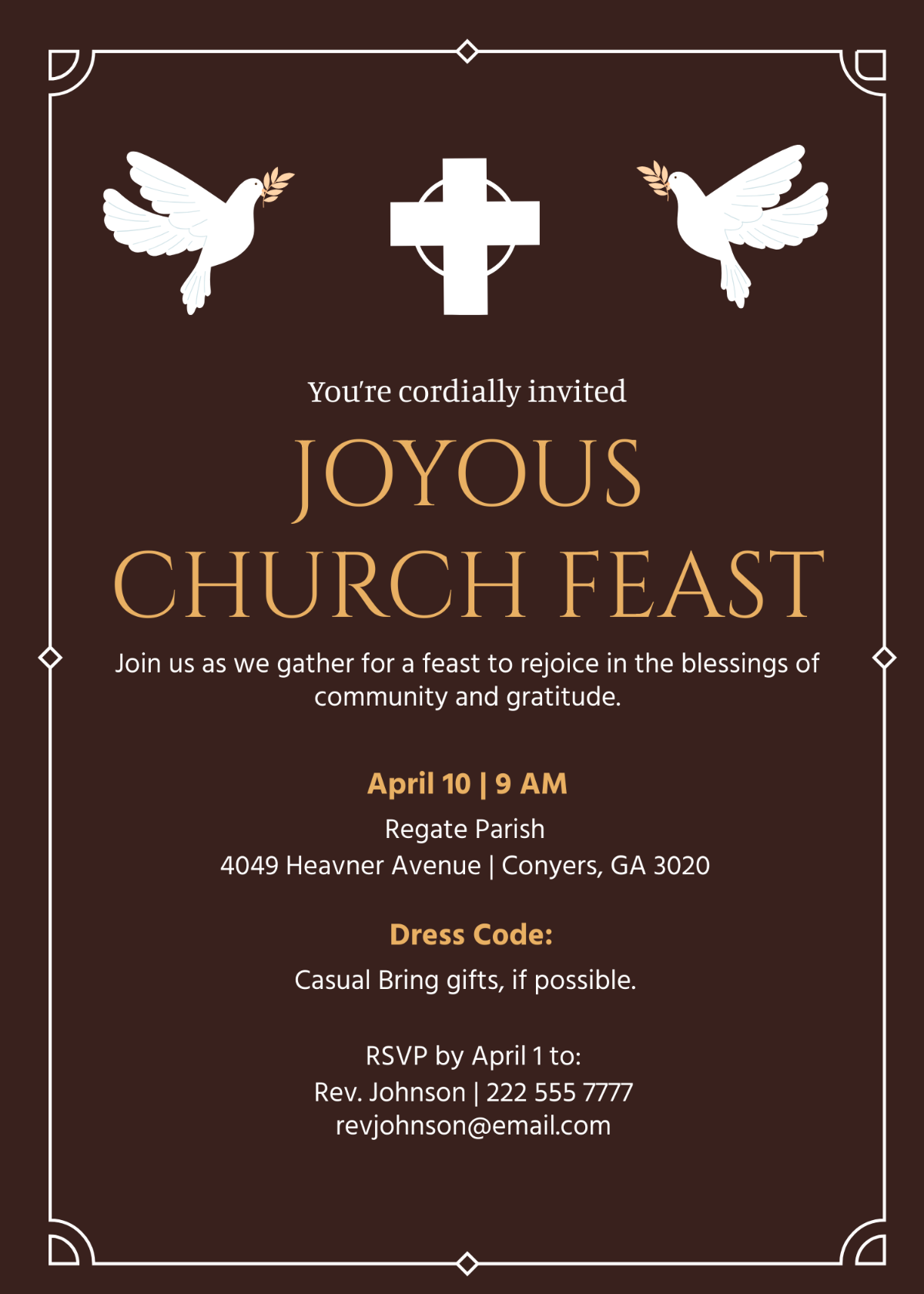 Church Feast Invitation