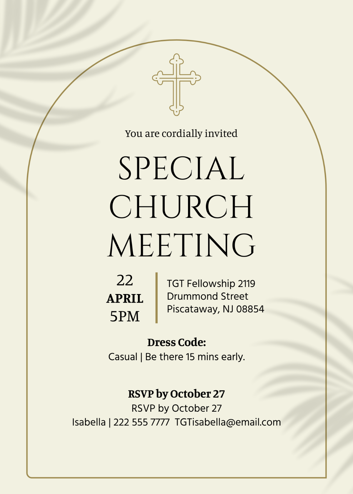 Church Meeting Invitation