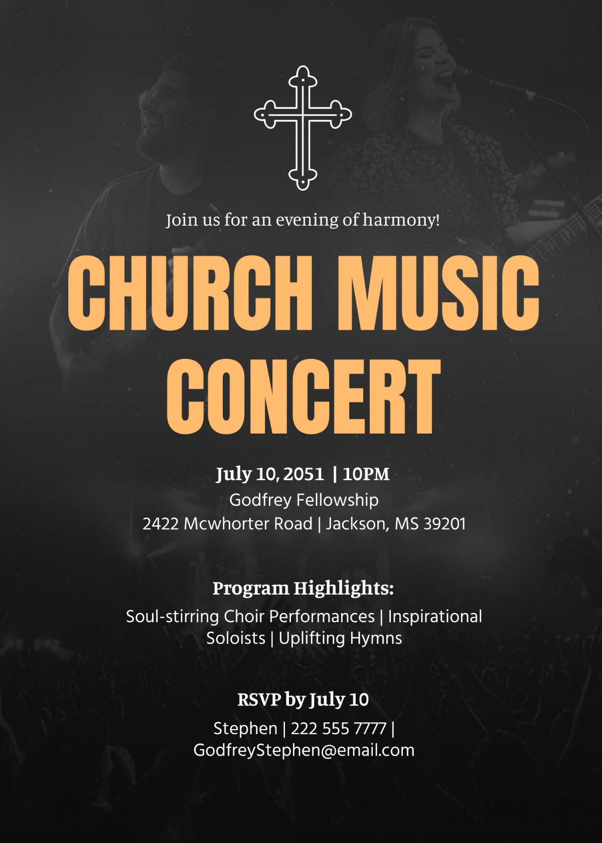 Church Music Concert Invitation