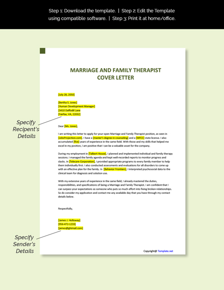 cover letter for marriage