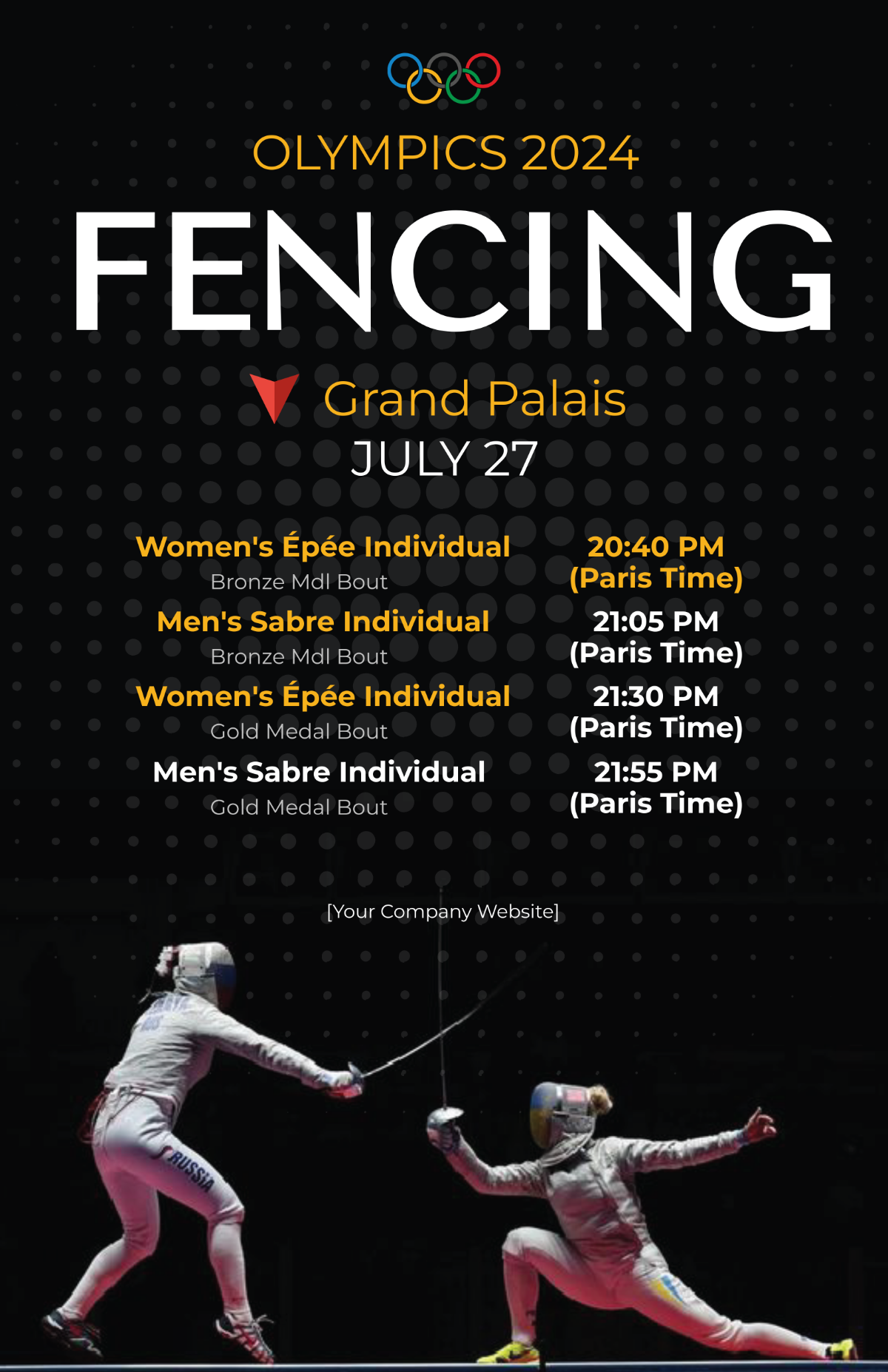 Olympics Fencing Poster