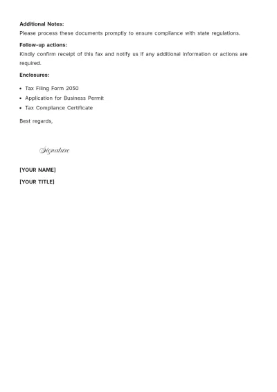 Free Government Forms Fax Cover Letter to Edit Online