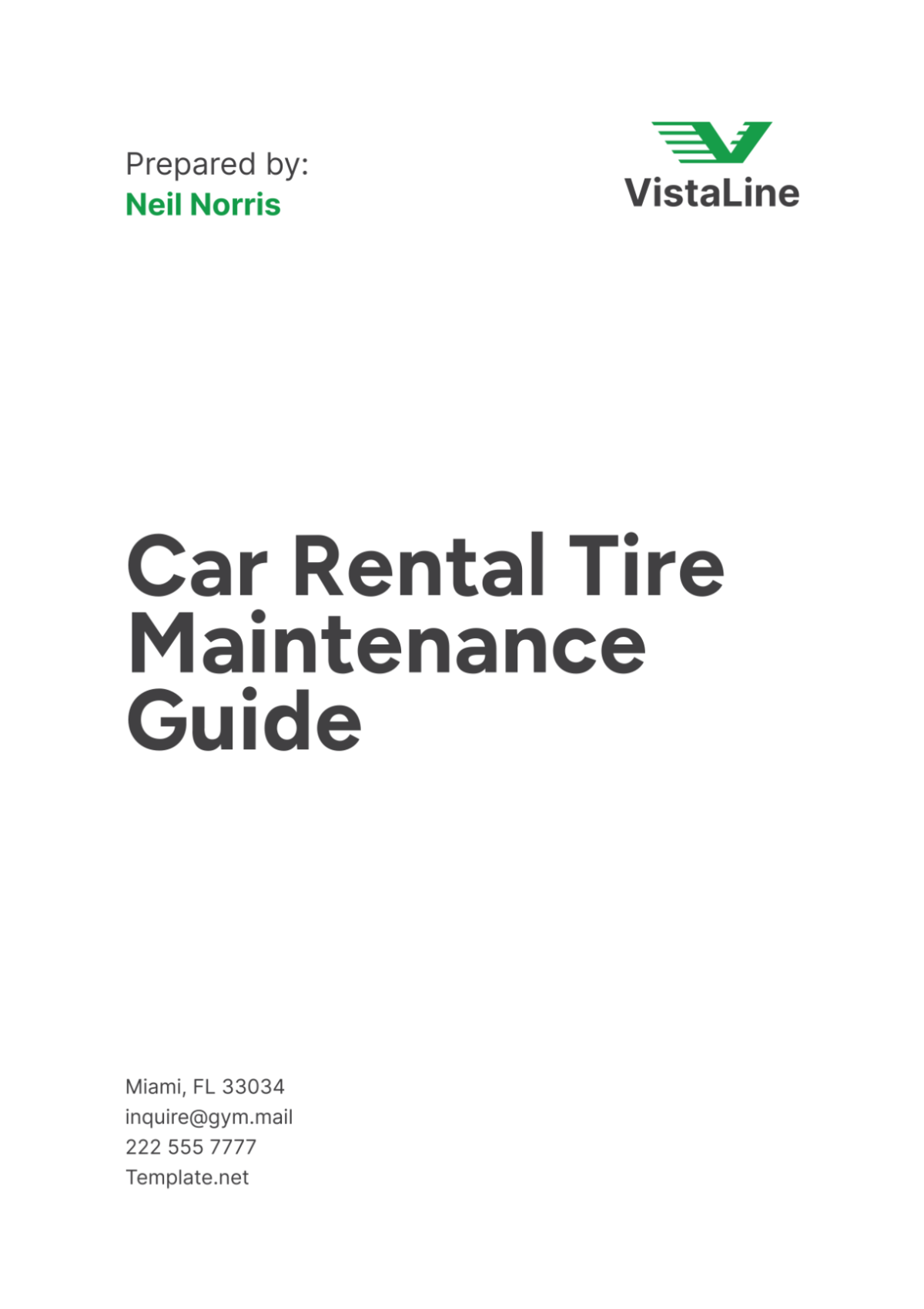 Car Rental Tire Maintenance Guide Template - Edit Online & Download