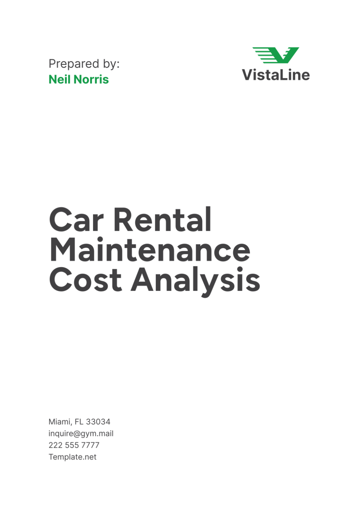 Car Rental Maintenance Cost Analysis Template - Edit Online & Download