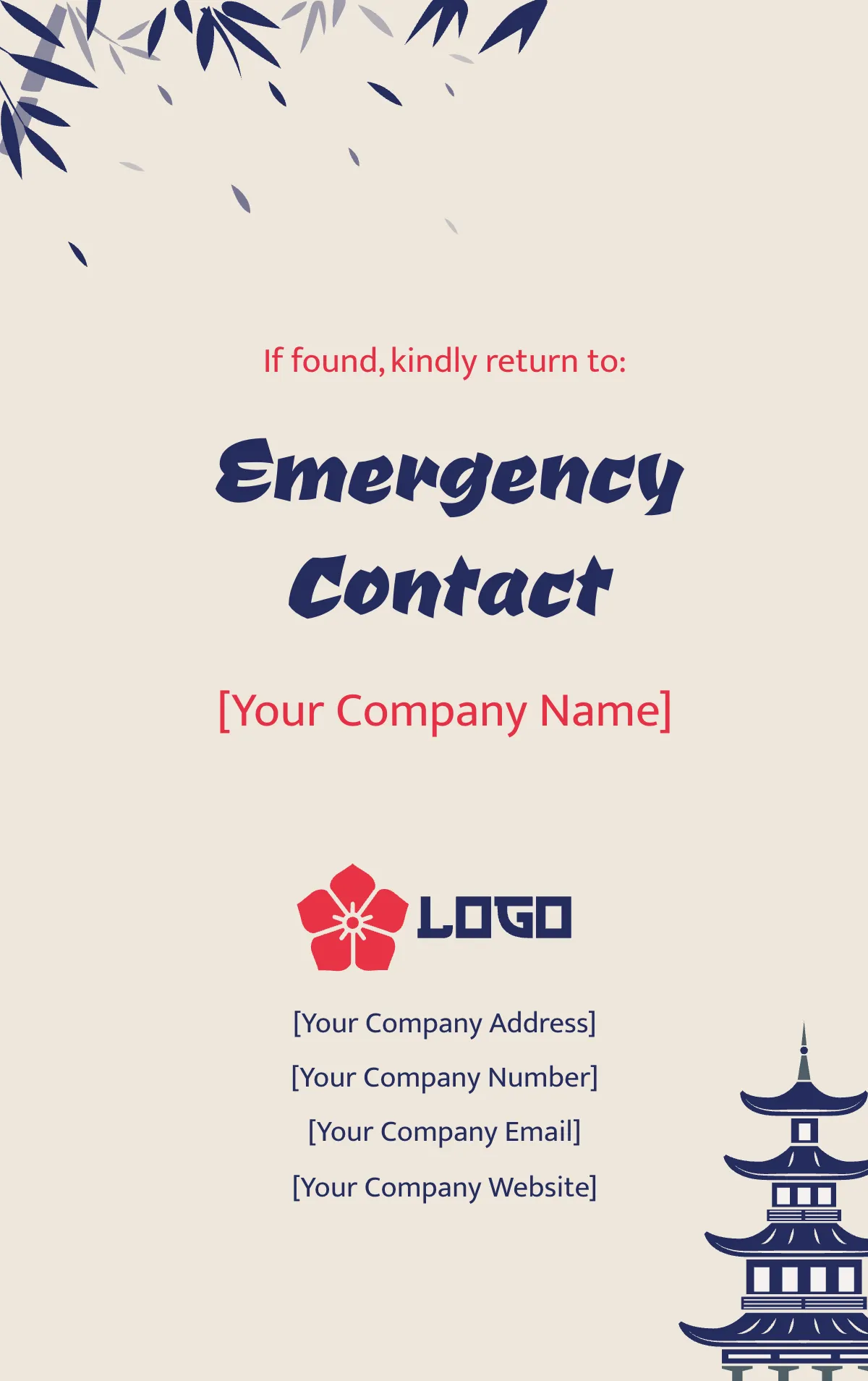 Free Japanese ID Card Template to Edit Online
