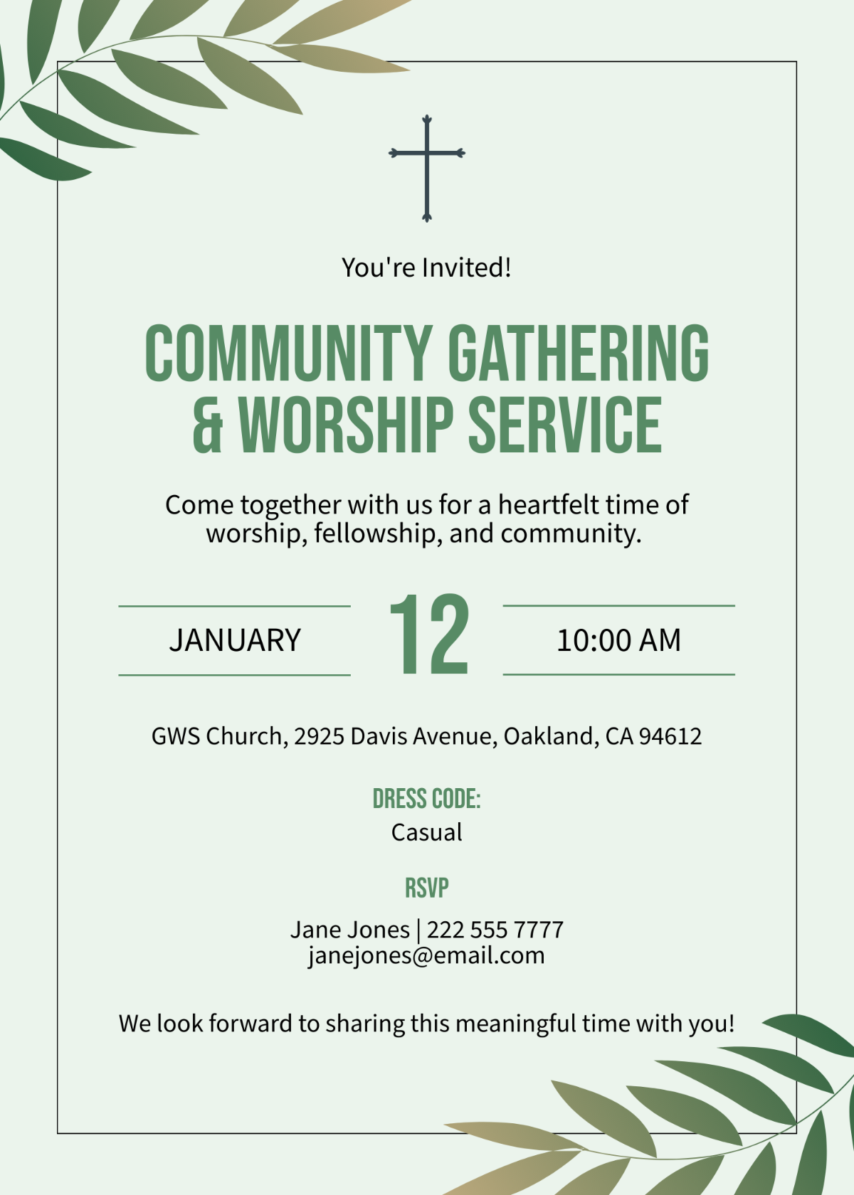 Church Event Invitation