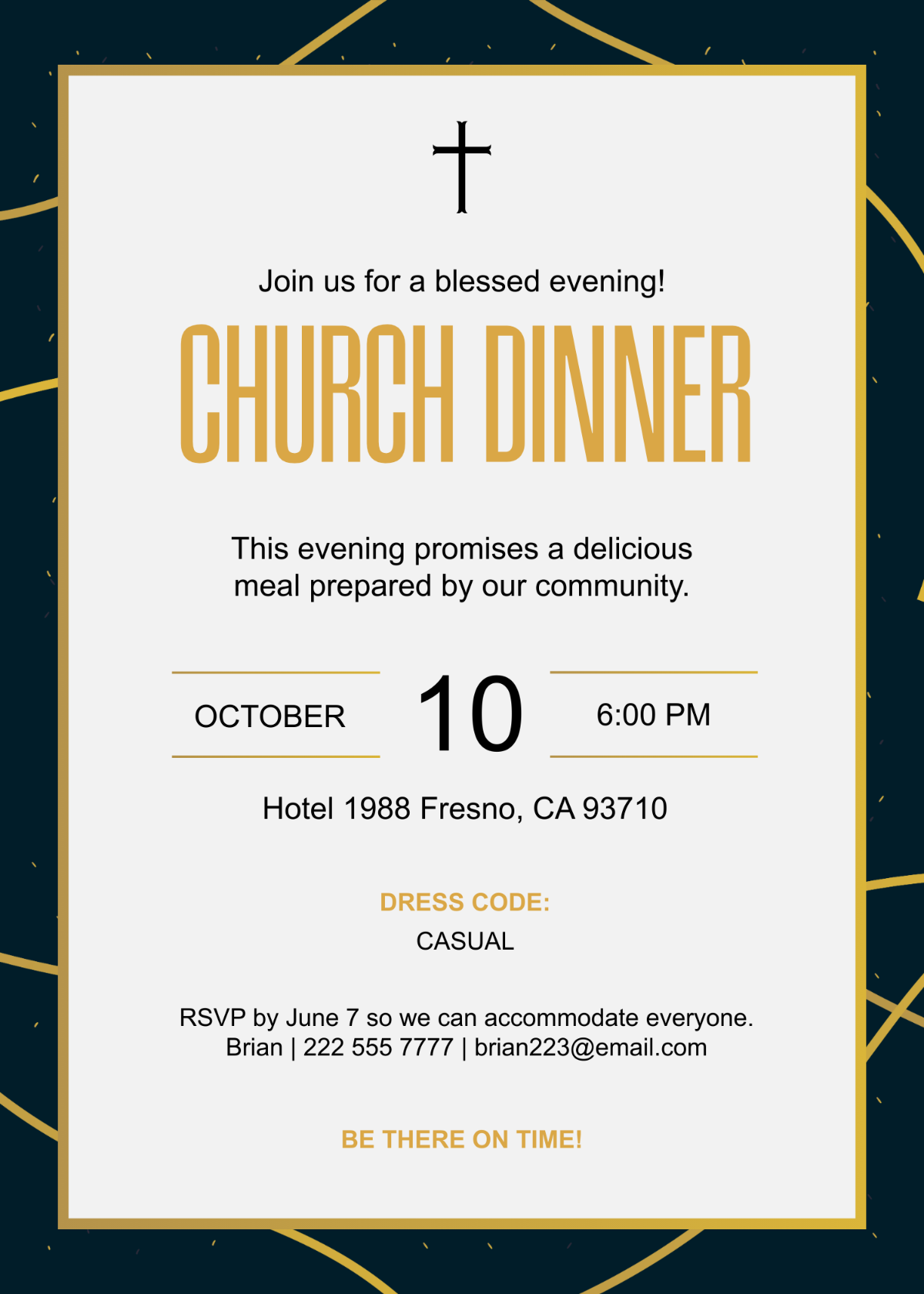 Church Dinner Invitation