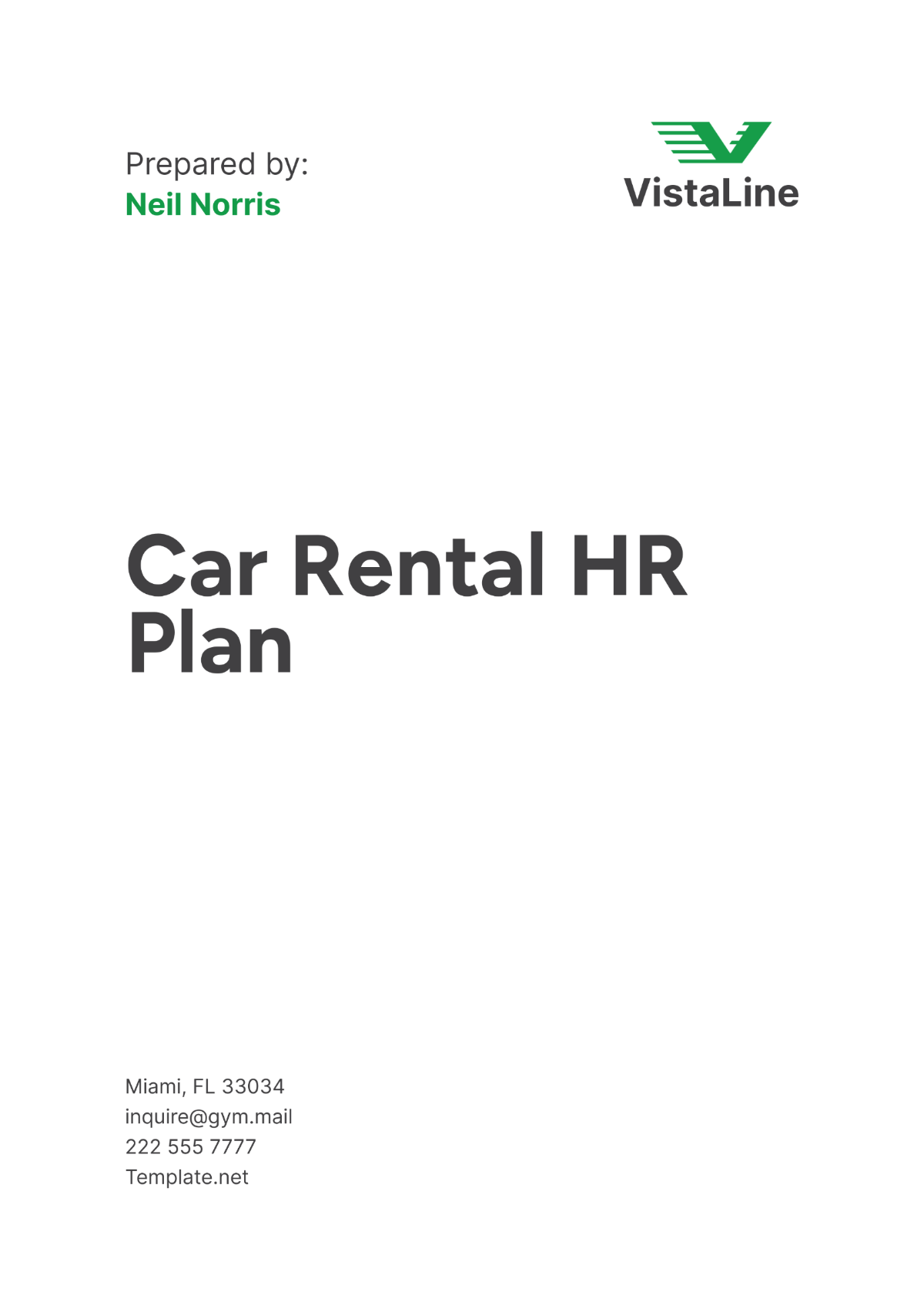 Car Rental HR Plan Template - Edit Online & Download