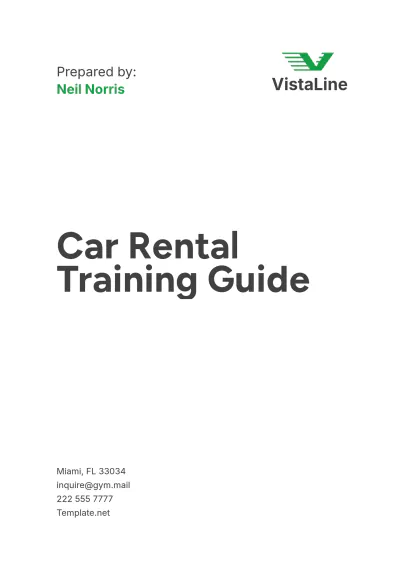 Free Car Rental Training Guide Template to Edit Online
