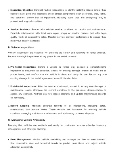 Free Car Rental Training Guide Template to Edit Online