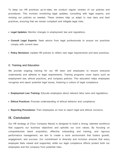 Free Car Rental HR Strategy Template to Edit Online