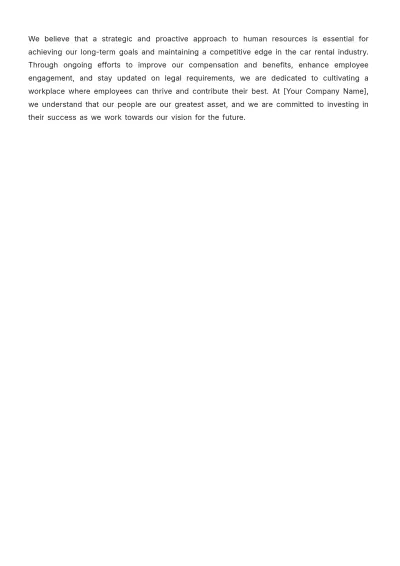 Free Car Rental HR Strategy Template to Edit Online