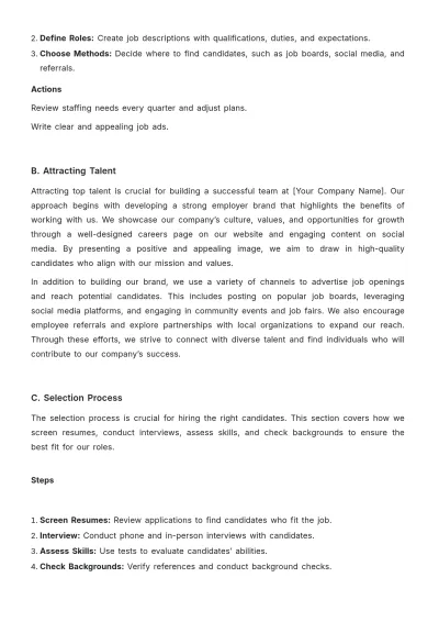 Free Car Rental HR Strategy Template to Edit Online