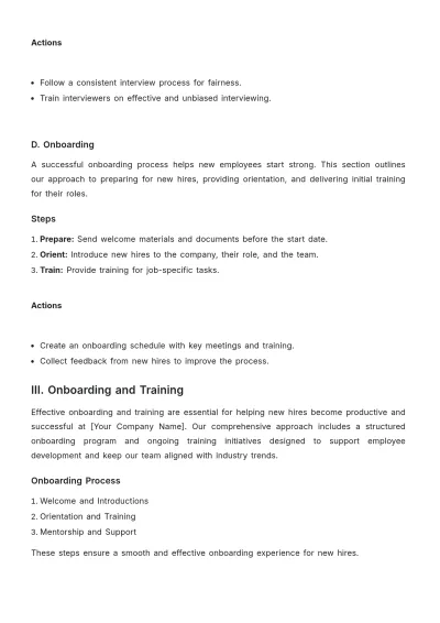 Free Car Rental HR Strategy Template to Edit Online
