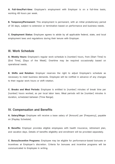 Free Car Rental Employment Agreement Template to Edit Online