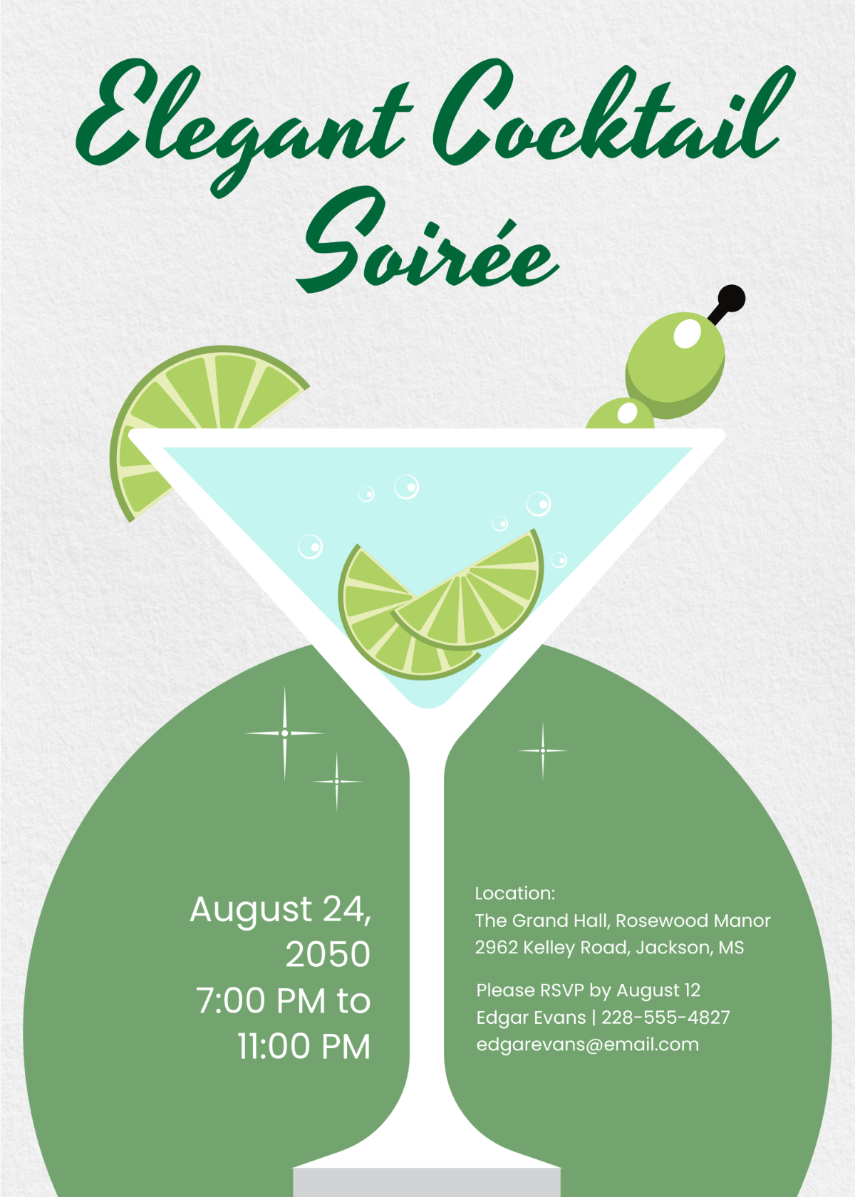 Elegant Cocktail Party Invitation