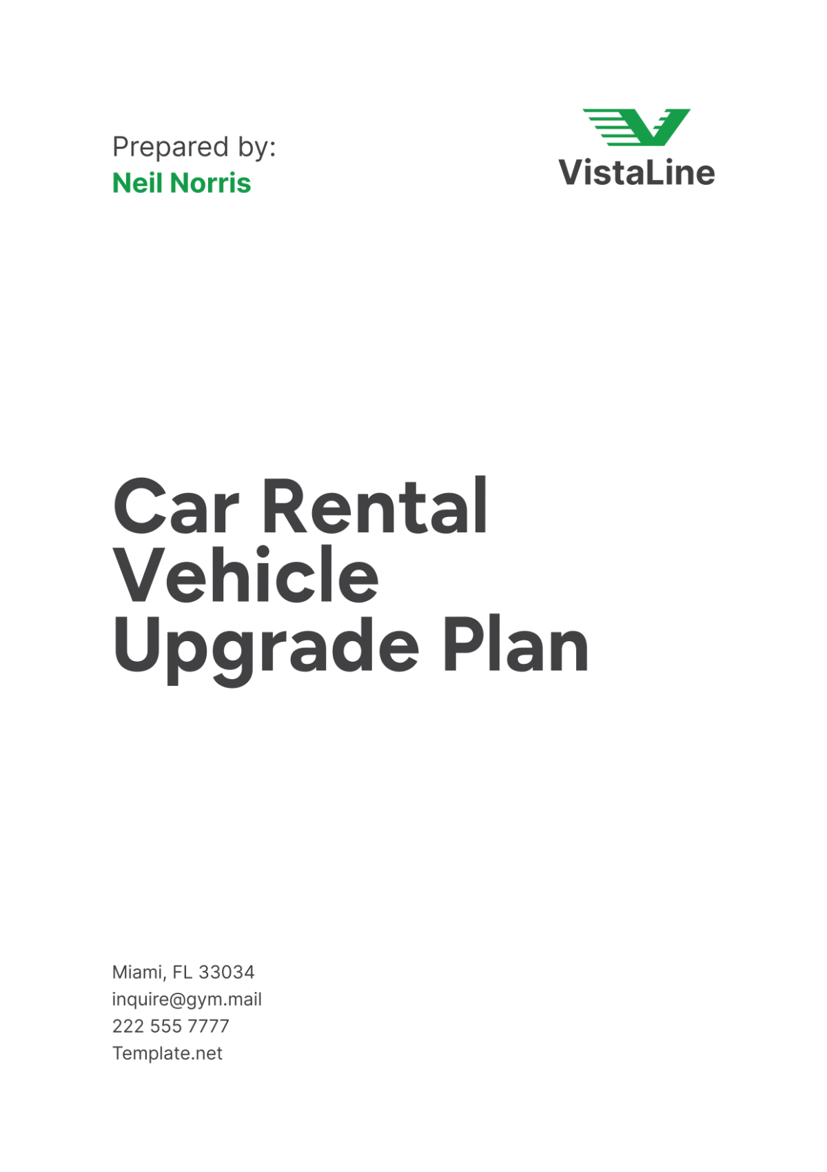 Car Rental Vehicle Upgrade Plan Template - Edit Online & Download