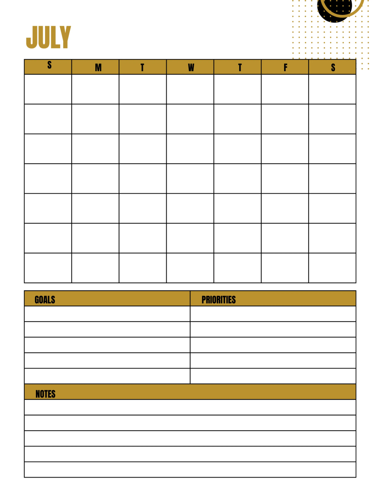 Free Hotel Monthly Planner Template to Edit Online