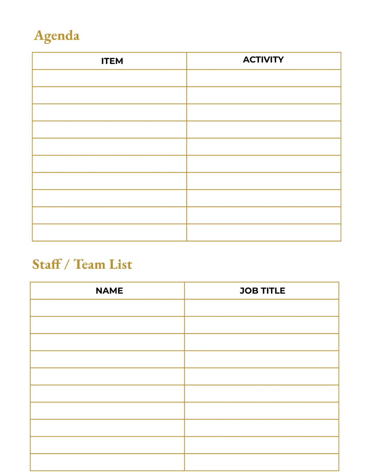 Free Hotel Event Planner Template to Edit Online