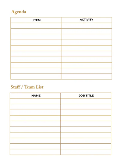 Free Hotel Event Planner Template to Edit Online
