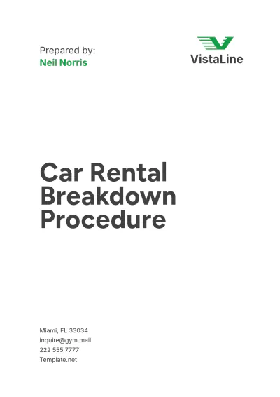 Free Car Rental Breakdown Procedure Template to Edit Online