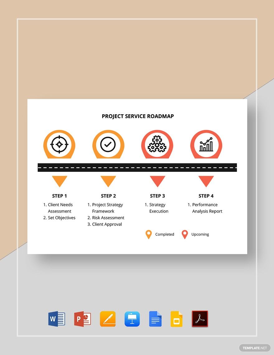 Project Service Roadmap Template in Google Docs, Google Slides, PowerPoint, Word, Apple Keynote, PDF, Pages - Download | Template.net