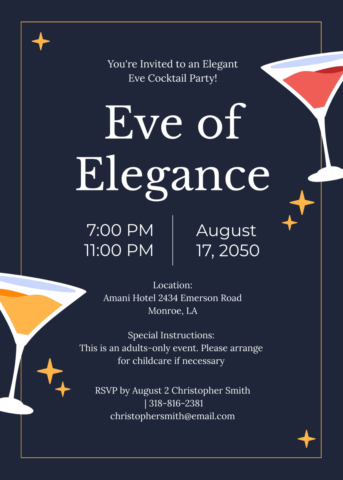 Eve Cocktail Party Invitation