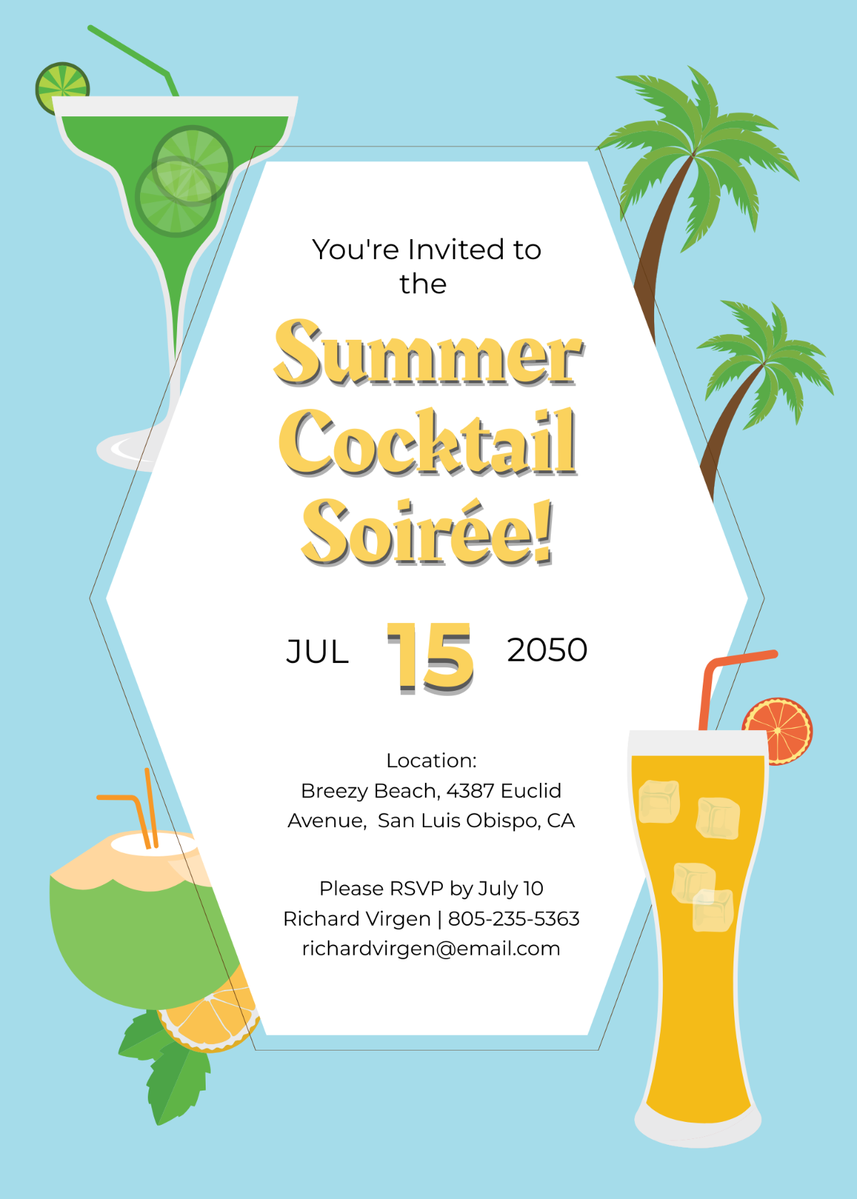 Summer Cocktail Party Invitation