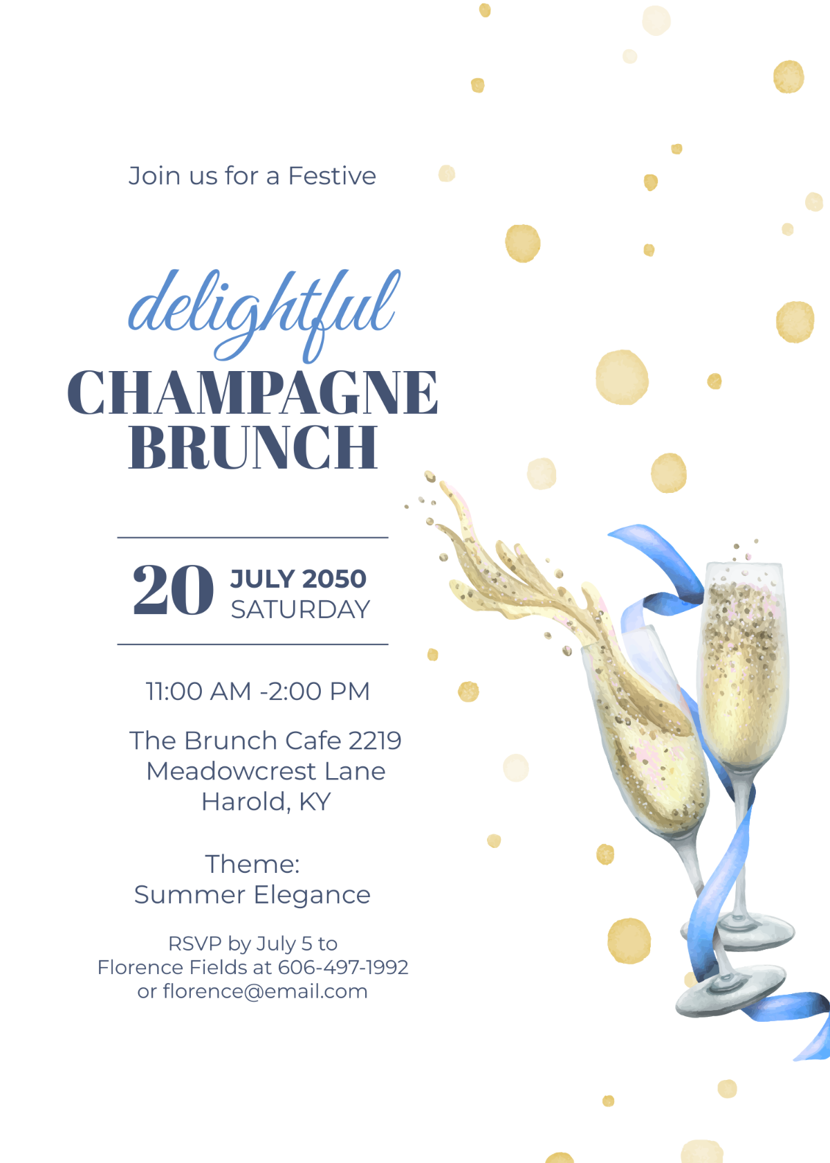 Champagne Brunch Invitation