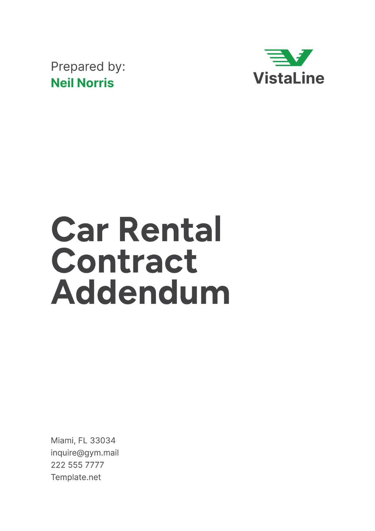 Car Rental Contract Addendum Template - Edit Online & Download