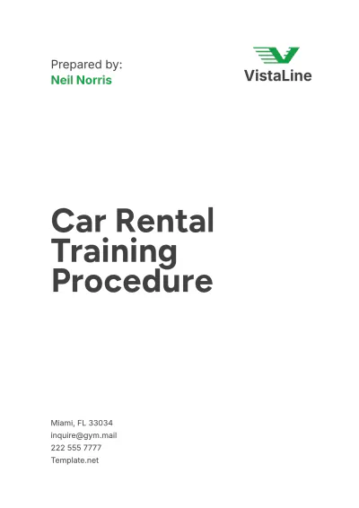 Free Car Rental Training Procedure Template to Edit Online