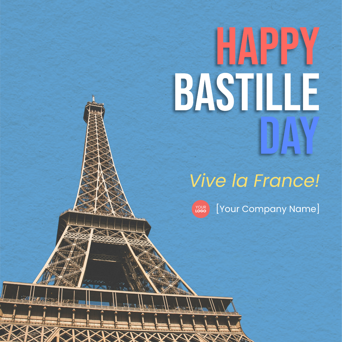 Happy Bastille Day Social Media