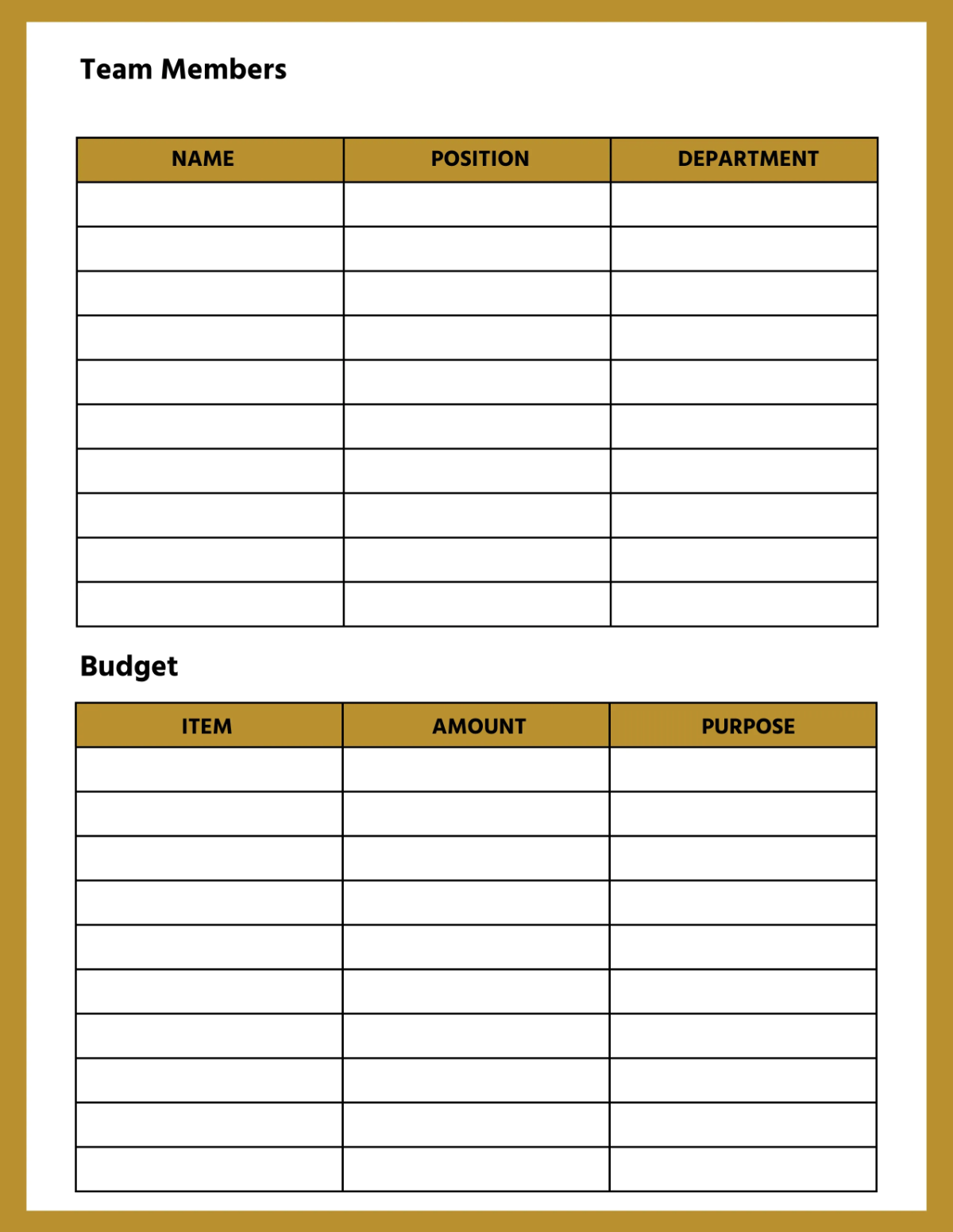 Free Hotel Project Planner Template to Edit Online